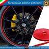 ELT CONTORNO ROSSO BORDO CERCHI IN LEGA ADESIVO FIAT TIPO PUNTO EVO 500 500X RUOTE