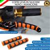 ESL 2X COPRILEVE IN SILICONE FRENO FRIZIONE NERO ARANCIONE PER PIAGGIO BEVERLY 200