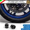 ESL SET 2 TAPPI TAPPINI COPRIVALVOLA RUOTE KYMCO MYROAD 700I ARGENTO E NERI ACCIAIO