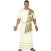 FIESTAS GUIRCA Costume di Dio Greco Uomo - Toga Romana Dorata e Bianca - Costume Greco Uomo Taglia M 48-50