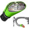 Sprintech Swiss-Made Convex Chrome-Plated Bike Mirror for Drop Bars - Hand-Finished, Adjustable, Reflective Surface, Durable ABS Housing, Universal Fit for Enhanced Rear Visibility (Green, Pair)