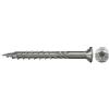 fischer Viti per terrazze, 5,0 x 80, a testa svasata, filettatura parziale, in acciaio inox A2, attacco Torx, per viti di rivestimenti per terrazze su sottostrutture in legno, 100 pezzi