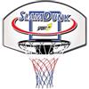 Sport1 Slam Dunk tabellone Basket. Canestro Basket in HDPE. Canestro da Muro. Tabellone Basket Esterno da 71cm. Canestro Basket Esterno da Muro in Metallo da 40cm. Rete Inclusa. Idea Regalo.
