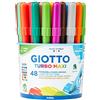 GIOTTO Turbo Maxi - Barattolo Da 48 Pennarelli A Punta Larga, 5 mm, Super Lavabili