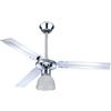 Zephir Ventilatore Soffitto Luce Telecomando 3 Pale Lampadario ø 120 cm ZFR3121X