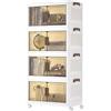 SONGMICS Contenitori 4 Livelli Organizer Armadio con Coperchio Scatole Plastica