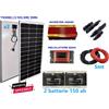GALOSHOP KIT FOTOVOLTAICO GIORNALIERO INVERTER 3000W 2x PANNELLO SOLARE 250W 2x BATTERIA