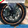 ESL CONTORNO PROFILO ARANCIONE BORDO ADESIVO RUOTE CERCHI PER HONDA SH 300