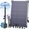 Biling Fontana solare per esterni, 12 W, 450 l/h, silenziosa, pompa per laghetto