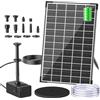 Biling Fontana solare da 12 W, per esterni, con batteria da 5000 mAh, silenziosa