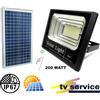 FOYU Faro Solare Led da 200 Watt a Energia Solare con Pannello Fotovoltaico