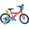 BricoShop24 Bicicletta Bambini 16" Paw Patrol Rosso Rotelle Removibili Borraccia