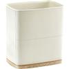 Polytree Cestino per la spazzatura da bagno, 1,8 galloni (7 litri), cestino per rifiuti per camera da letto, ufficio, resina intagliata a mano, beige
