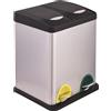 Vigor Pattumiere differenziata inox bis 8+8 litri