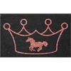 HKM Corona con cavallo Applicazioni Rosso Flex Moda Glitter One Size