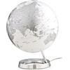 Tecnodidattica - Mappamondo Light&Colour Metal Chrome | Luminoso, girevole, con cartografia Politica aggiornata | Lampada di design | Diametro 30 cm