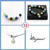 A Bijoux Pietre E Minerali. Set Bracciale Collana Perle Agata Nera + Peridoto + Aga