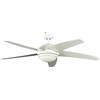 Pepeo Melton Ventilatore da Soffitto 1341201033 con Telecomando incluso, Rivestimento di Color Bianco, Pale Bianco, 132 cm