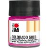 Marabu 12640005733 - Colore Effetto Metallizzato, Colorado Oro, Rosa Metallizzato, 50 ml, a Base d'Acqua, Resistente alla Luce, Resistente alle intemperie, ad Asciugatura Rapida, per pennelli e