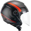 CGM Casco open face, 167M FLO DOT Nero Arancione fluo opaco lunga, M2