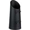 Relaxdays Contenitore Porta Carbone da Camino, Secchio per Pellet Caminetto, Secchiello Portacenere da 9 L, Ferro, Nero