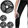 Relaxdays Fascia Ghiaccio per Ginocchio, Set da 4 Cuscinetti Termici per Terapia Caldo o Freddo, Riutilizzabile, Nere, Poliestere