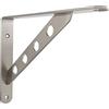 Unbekannt 73019 Grimme Keket, Console Appendiabiti obliqua con 4 Fori, Supporto per mensole per Guardaroba, Effetto Acciaio Inox