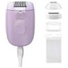 Philips Serie 4000 Epilatore con filo lilla con 4 accessori BRE257/00