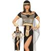 FIESTAS GUIRCA Magnifico costume da donna da dea egiziana - Abito sexy Cleopatra nero e oro - Costumi da regina egiziana per donna Taglia M