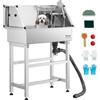 VEVOR Stazione di Lavaggio per Cani in Acciaio Inox, Vasca per Toelettatura per Animali Domestici da 86,36 cm con Rubinetto e Soffione Doccia e Palline da Gioco, per Cani per più Animali Domestici