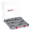 Bosch 30x Set misto frese PRO, 30 pz (per Legno tenero, Legno duro, Ø 4-35 mm, Professional Accessorio Fresatrice portatile, Rifilatore)