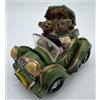 Salvadanaio Monete Bambino Auto Orsetti Macchinetta In Ceramica Bomboniera Verde
