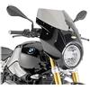 GIVI A800N Cupolino universale fumé con carenatura in vetroresina (Parabrezza) / A800N Smoked universal screen with gloss-black-finished fiberglass fairing (Windscreen)