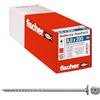 Fischer Viti per Legno e Costruzioni PowerFast FPF II STP 8,0x200, Filettatura Parziale, Testa Svasata Flangiata per Installazione a Scomparsa o a Filo Superficie, Impronta Torx, 50 Pz, 566361