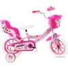 BricoShop24 Bicicletta per Bambini 12" Minnie Disney Rosa Cestino Portabambola