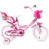BricoShop24 Bicicletta per Bambini 14" Minnie Disney Rosa Cestino Portabambola
