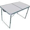 Cosma TAVOLO RETTANGOLARE PIEGHEVOLE DA GIARDINO CAMPEGGIO 120X60 CM ALLUMINIO BIANCO