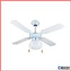 Zephir Ventilatore Soffitto con Luce Lampadario ZEPHIR zfs9107b LegnoPaglia Fresco E27