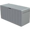 Gardiun Baule portaoggetti realizzato in resina Top 117 x 45,5 x 57,50 cm 270 L Montaggio a clic con sistema di chiusura in colore grigio