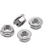 DADI IN ACCIAIO INOX M3 M4 M5 M6 M8 M10 M12 FLANGIATI CON RONDELLA DIN 6923