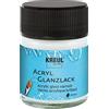 KREUL 79401 - Acrylic Clear Gloss Lacquer vaso di vetro da 50 ml Lacca di finitura e protettiva a base d'acqua per oggetti dipinti completamente asciutti
