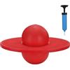 Relaxdays Pogo Ball per bambini fino a 100 kg, giocattolo outdoor, rosso | HBT palla con base, equilibrio