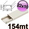 GIA SRL Mini canalina 22x10 mm piattina per cavi elettrici in PVC rigido autoestinguente