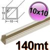 GIA SRL Mini canalina 10x10 mm per cavo elettrico in PVC rigido autoestinguente - scatol