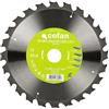 Cofan Lama per sega troncatrice | Disco da taglio per legno e metallo | 24 denti | Ideale per legno duro, pannelli sandwich e metalli con chiodi | Dimensioni: 250 x 30 mm | Spessore del disco: 2,2 mm