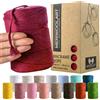 MeriWoolArt Filato macram di alta qualit , rosso, filato di cotone m Kxas