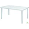TAVOLO RESINA EFFETTO RATTAN BIANCO RETTANGOLARE 150X90XH74CM ESTERNO GIARDINO