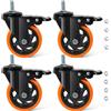 BAOLIHUI Ruote per Carrello 10mm×25mm(3/8"-16UNC) con Perno Filettato ¢100mm Ruo