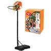 Mondo Canestro Basket per Bambini con Supporto e Base in Metallo con Rete 205 cm
