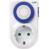 Simon - Programmatore analogico giornaliero, presa timer programmabile, compatta e analogica, 24 ore, intensità 16 A, 230 V/50 Hz, colore bianco
